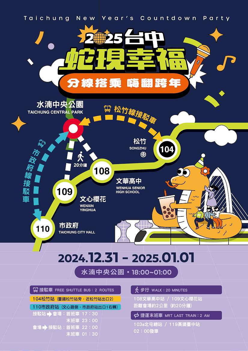 中捷跨年夜延長營運至凌晨2時 陪您迎接2025