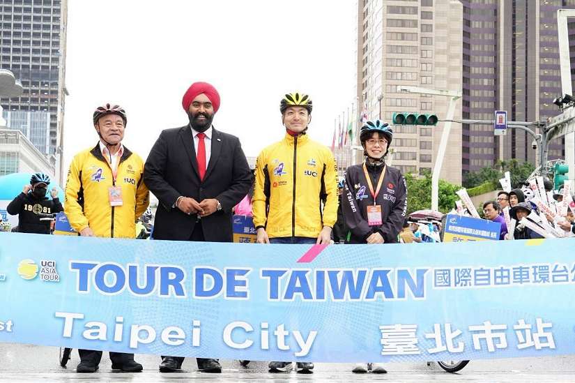 國際自由車環臺賽臺北站 盛大開幕 臺北市長蔣萬安熱情應援  