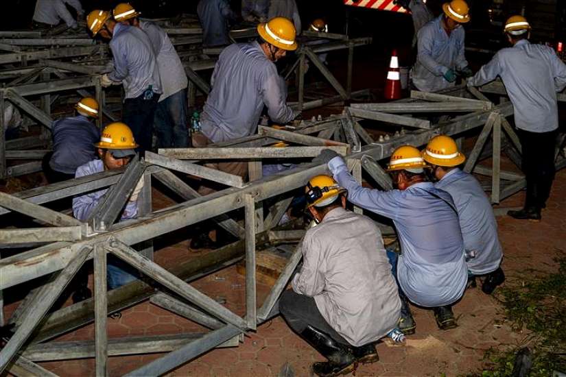 丹娜絲颱風強襲台灣　台電同仁不分晝夜全力搶修　已復電近9成