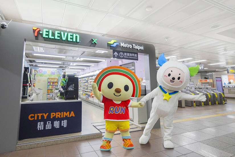 全臺首間「7-ELEVEN X Metro Taipei聯名店」就在臺大醫院站 捷運列車開進超商 捷米與OPEN 一起為大家服務