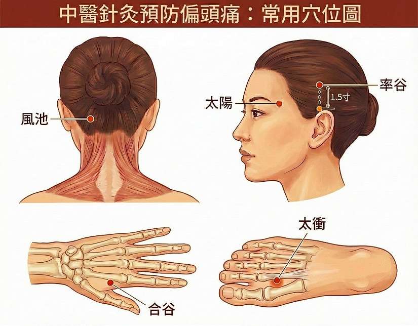 偏頭痛怎麼辦？中醫針灸可有效預防 減少發作天數