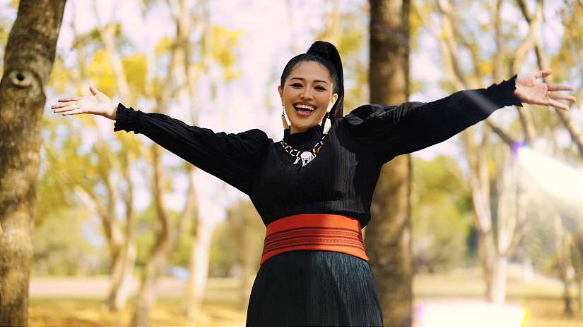 南投燈會原民燈區「光舞豐年」同步放光