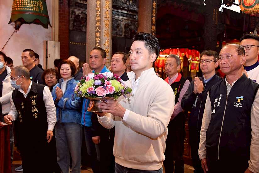 初二走春參拜 蔣萬安：輝達成功落腳北士科，期許臺北成為世界AI產業的最強心臟