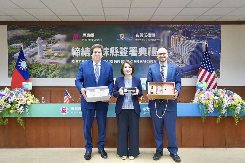 跨越太平洋的友誼! 屏東縣與美國佛州布勞沃德郡締結姊妹縣 深化國際交流